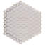 Carreau de mosaïque de plancher et de mur en porcelaine de 10 po 1/2 po x 11-5 / 8 po blanc mat Metro Geo