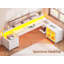 Bureau d'ordinateur en coin avec tiroirs Lelynn-996529416