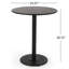 Bistro en fer noir mat avec table stable pour l'extérieur