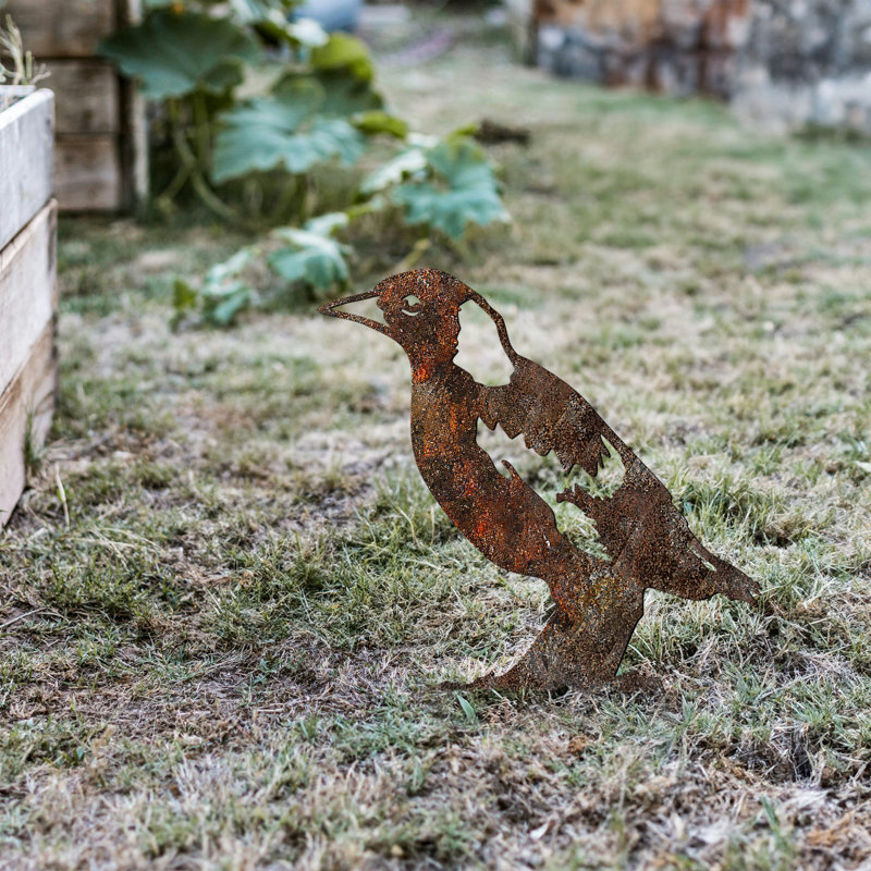 Hand-Painted Decorative Garden Object, 100% Metal, 14.6 x 9.1 inches | Thickness: 0.06 inches | Lightweight at 0.5 lbs | Unique Color Variations | No Assembly Required | Perfect for Outdoor Decor & Garden Accents