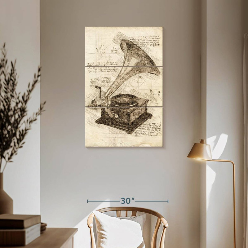 Abarca Old Gramophone, 57" H x 36" W