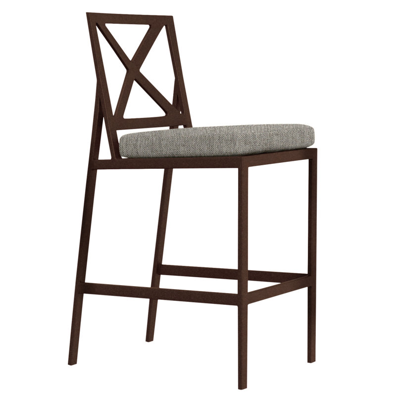 Marin Outdoor Bar Stool, Copper Creek, 32", Piazza Vapor