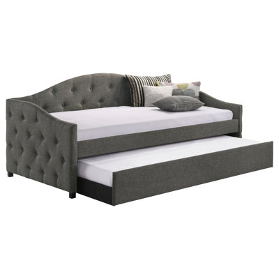 Tremont Grey Upholstered  Daybed With Trundle