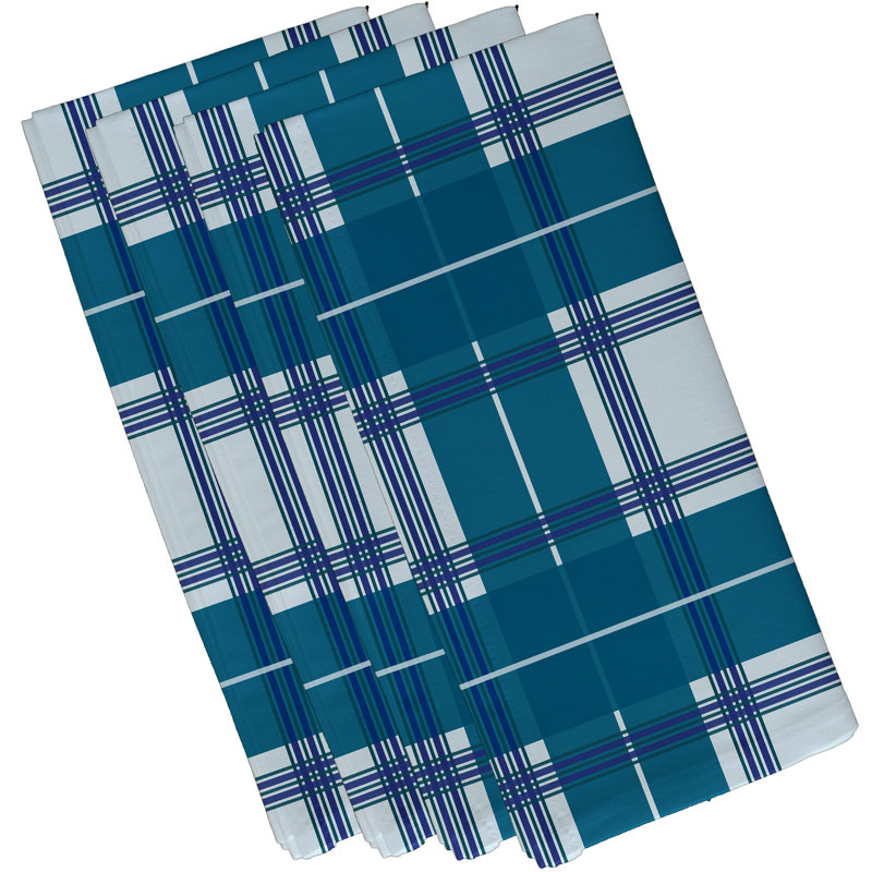 Ensemble de serviettes 4 pièces Abbot, L 18 po x L 18 po, Bleu clair / bleu sarcelle