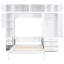 Full Size Bed With Installation Video - Space Saving & Solid Frame White Space With Lockers And Drawers