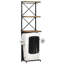 Hermione 9 Bottle Floor Wine Bottle & Glass Rack in White-539832564