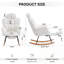 Chaise berçante en tissu avec repose-pieds Teddy