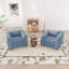 Canapé-lit pliant, canapé rembourré en chenille moderne - fauteuil d'appoint confortable, aucun assemblage requis (ensemble de 2)-1975564939