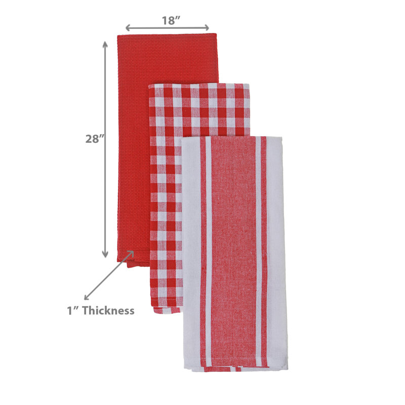 Cotton Kitchen Towels Kitchen Towel, Red