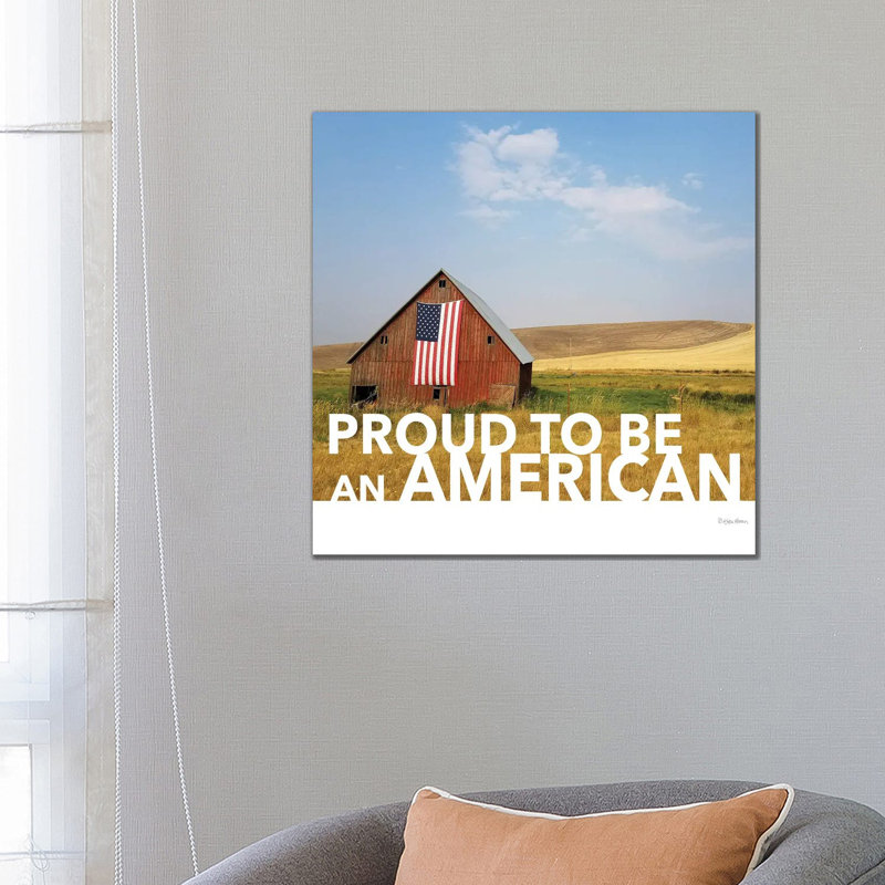 Proud American by Kyra Brown - Wrapped Canvas Print, 66.04 cm H x 66.04 cm W x 3.175 cm D