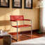 Fauteuil d'appoint en cuir Momei Saddle-263136188