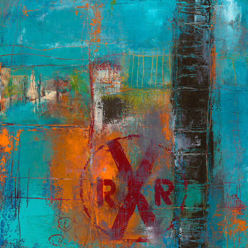 «Down by the Tracks II» par Ann Golumbuk - reproduction d'art, Plexi, H 36 po x l 36 po x P 1,5 po