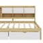 Lit de jour en L en bois avec sept armoires de rangement et deux tiroirs de rangement, lit multifonctionnel avec bureau d'étude-433838126-433838123