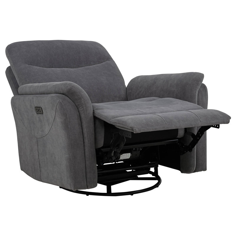 Fauteuil oscillant inclinable électrique pivotant gris anthracite Adler, Gris
