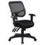 Chaise de bureau pivotante noire avec accoudoirs