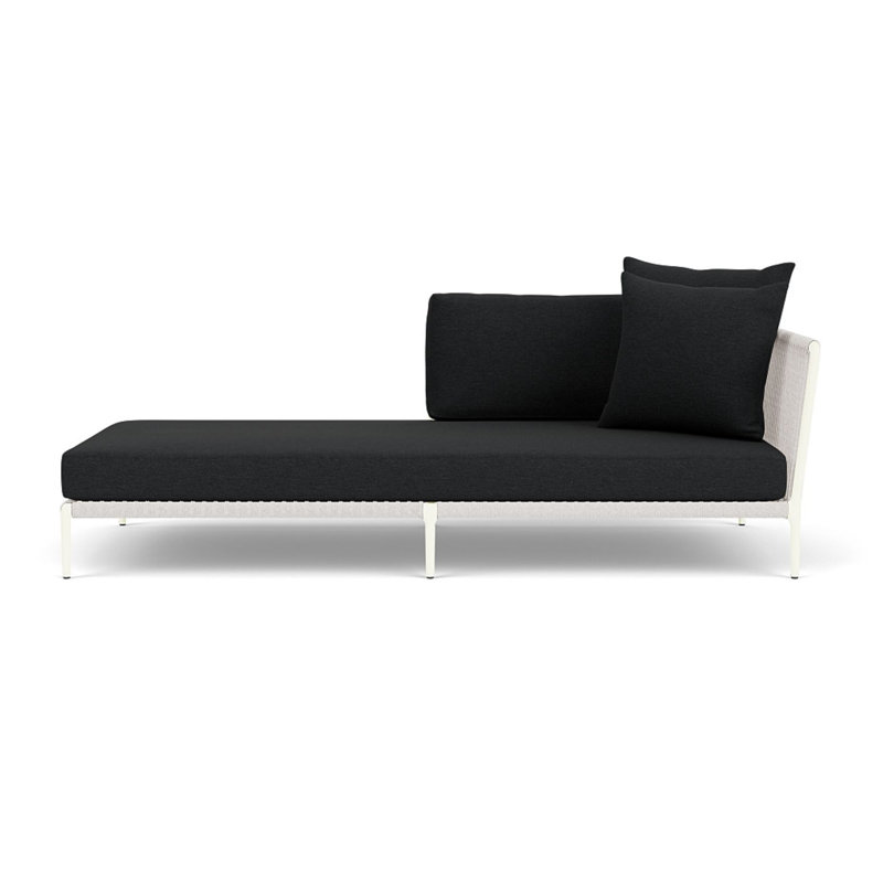 Otti Left Arm Sectional Chaise, Noir, Bone