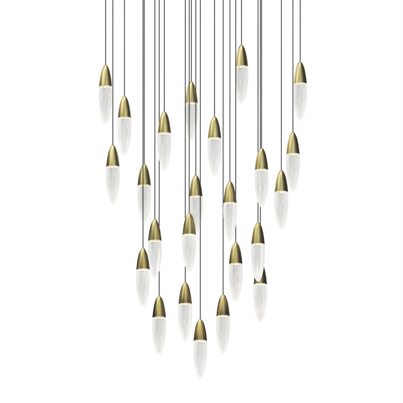 Sultana 24 - Light LED Pendant, Satin Brass/White