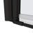 Tempered Clear Glass Pivot Shower Door - Matte Black For Bathroom With Leak 1/4"