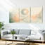 Ensemble de 3 tableaux abstraits de paysages de montagne sur toile tendue-602027748