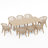 Rectangular Outdoor Dining Set With Cushions-137466331-137466329