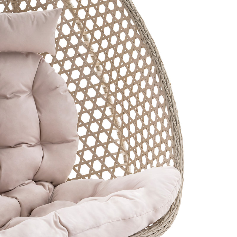 COMO HANGING RATTAN EGG CHAIR, Beige