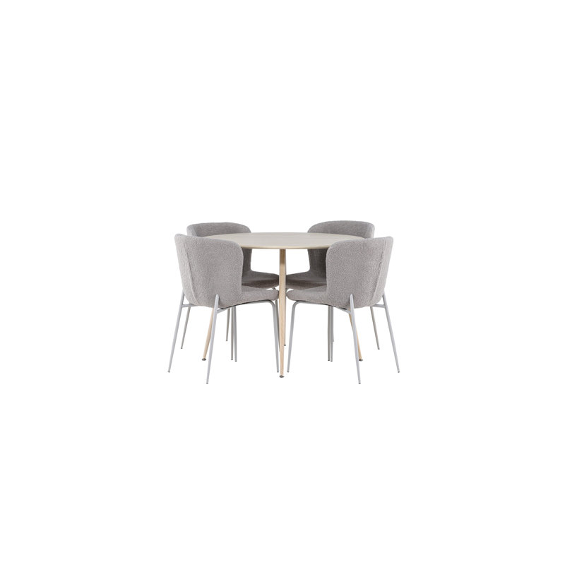 Traylor 4 - Person Dining Set, White
