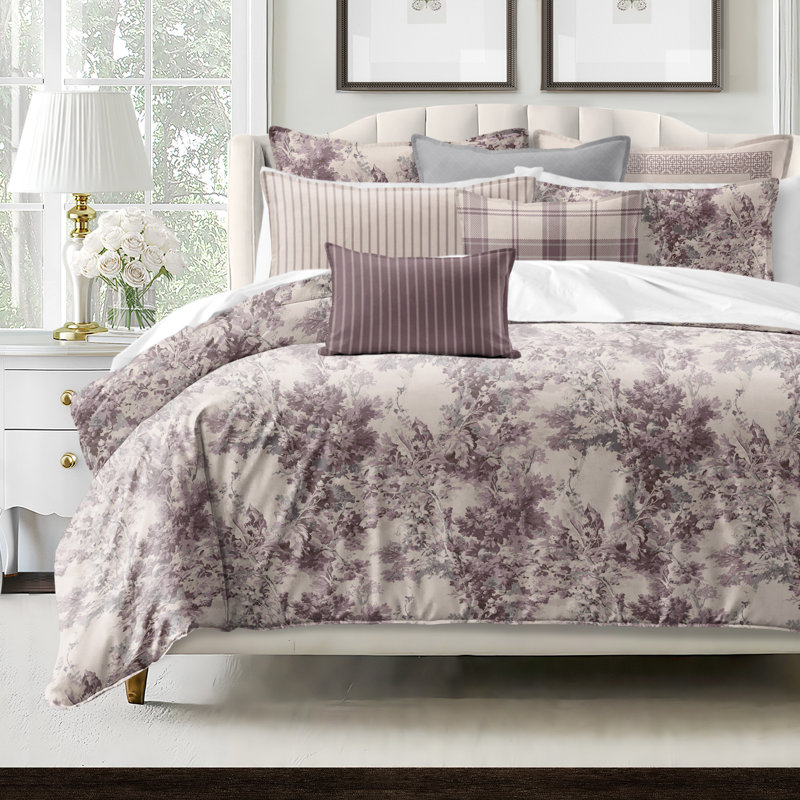 Dolce  Wisteria Cotton Duvet Cover Set  8 Piece, Twin Duvet Cover + 7 Additional Pieces
