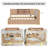Wooden   L-Shaped Daybed Corner Bed Under-Bed Drawers  With Storage Bookcase And Upholstered Headboard And USB Charging Ports For Limited Space-1690349728-1690349729