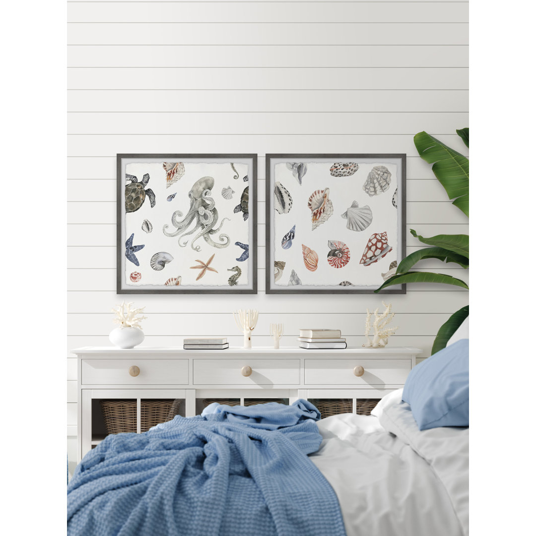 Sea Animals Diptych
