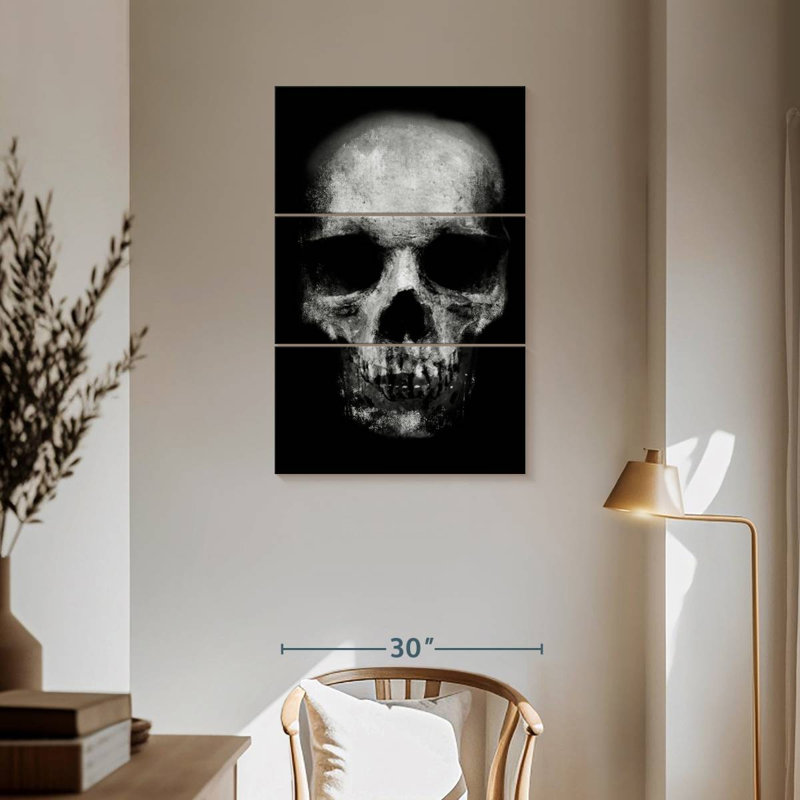Crâne fantôme, H 57 po x l 36 po