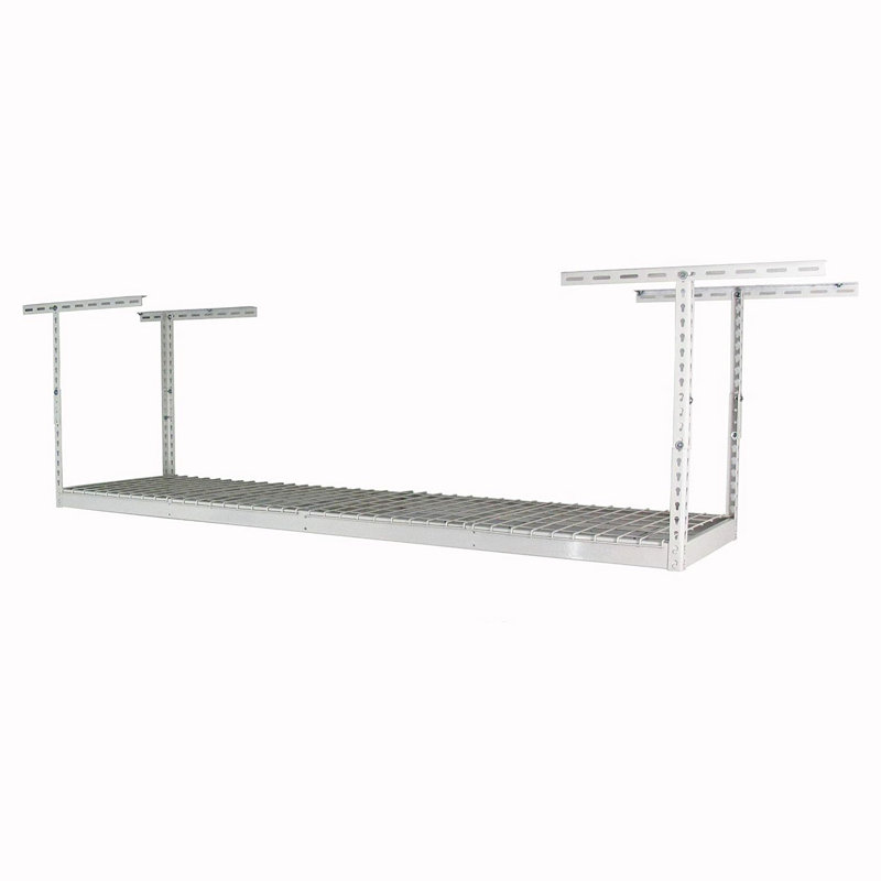 Steel Height -Adjustable Ceiling Mounted Rack, 21" H x 48" W x 72" D, White