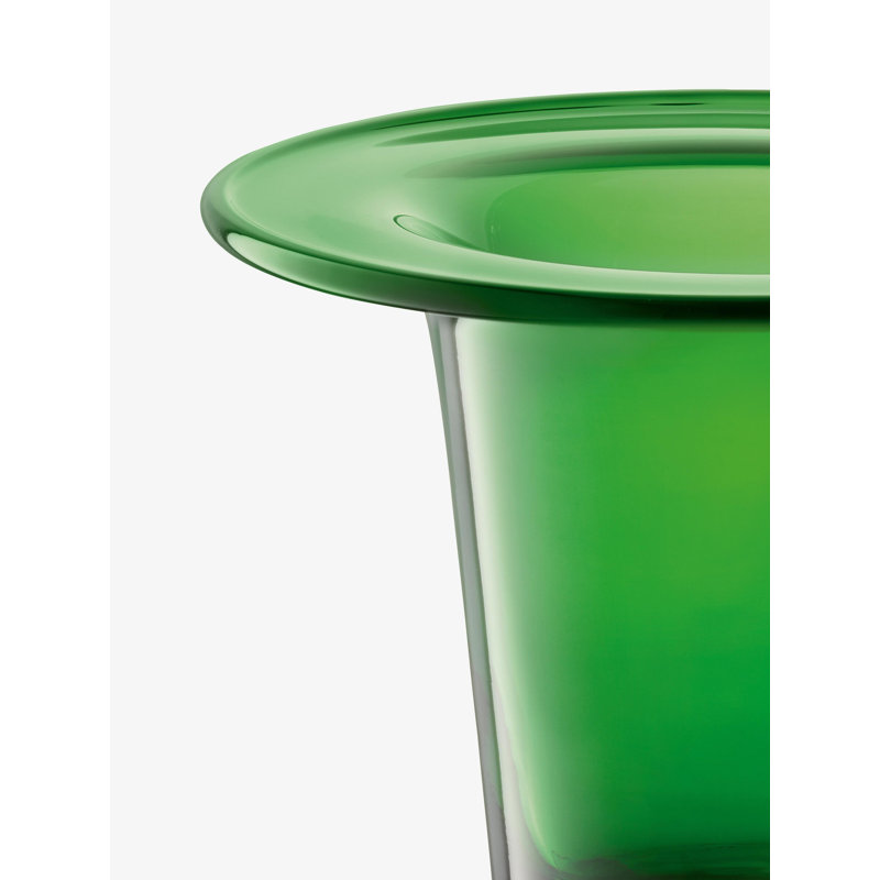 Victoria Glass Candle Holder, 7.4" H x 10.47" W x 10.47" D, Fern Green