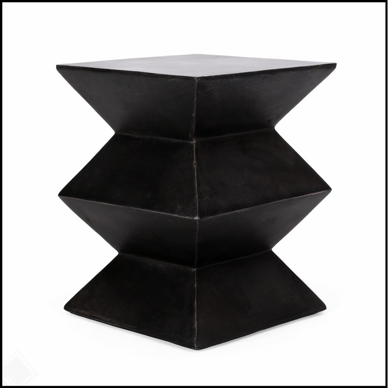 Table d'appoint d'extérieur en béton léger au design durable et facile à transporter pour les espaces modernes