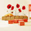 Red Poppy Floral Wall Sticker-45033946