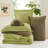 Bedsure Twin Comforter Set - 5 Pieces Light Olive Green Twin Bedding Set for All Seasons, Boho Contrasting Design Bed in a Bag with Comforter, Sheets, Pillowcase & Sham-105522614-105522624