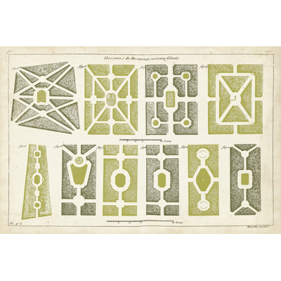 European Garden Design II 1 Piece Wrapped Canvas Wall Art
