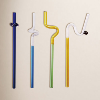 Glass Drinking Straw Set