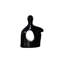 Sculpture assise, gelcoat noir