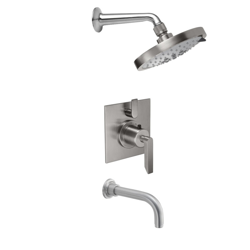 Rincon Bay 2.0 GPM Styletherm 0.5" Thermostatic Shower System with Showerhead and Tub Spout, Carbon