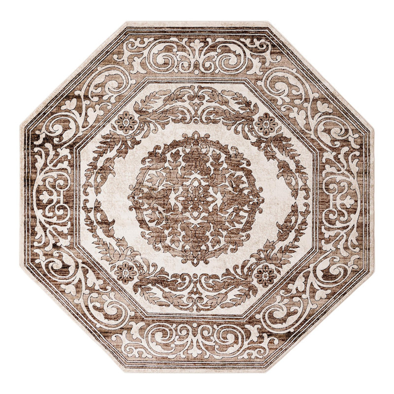 Tapis Almarosa Hermitage, Octogone 5 pi 3 po x 5 pi 3 po