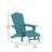 Ayleah Commercial All-Weather HDPE Adirondack Chair with Cup Holder and Pull Out Ottoman-962086462