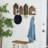 Wooden 1 Shelf White Wall Shelf with Hooks