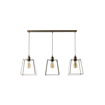 3 - Light Brushed Brass Pendant