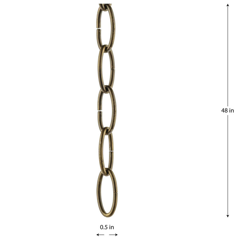 9-Gauge Chain, Brown, 48" H x 0.5" W