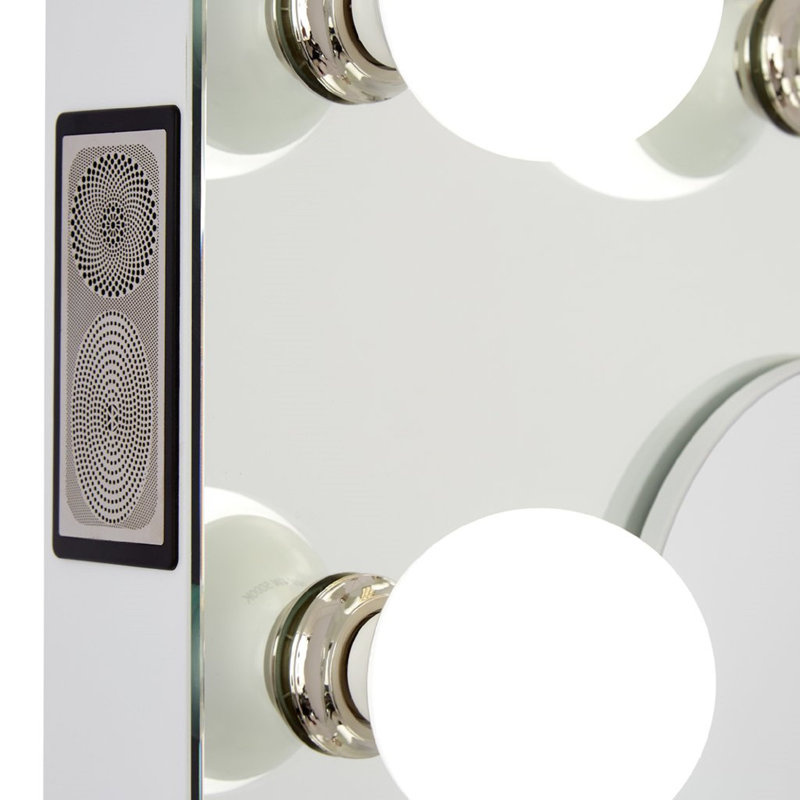 Hollywood Premiere Plus Vanity Mirror with 12 LED Bulbs 3X Magnifying Mirror with 2 USB Ports, White