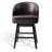Swivel 26.4'' Faux Leather Counter Stool with Solid Wood Legs-2069069583-2057144391
