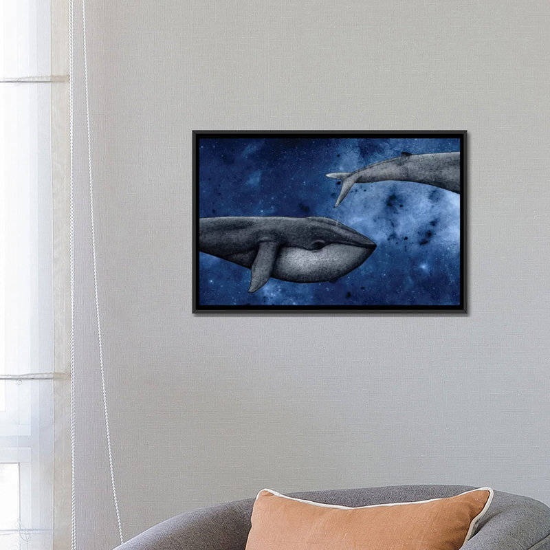 «The Whale Who Met Itself», impression sur toile tendue, H 18 po x l 26 po x P 1,5 po, Toile avec cadre noir, Pas de tapis