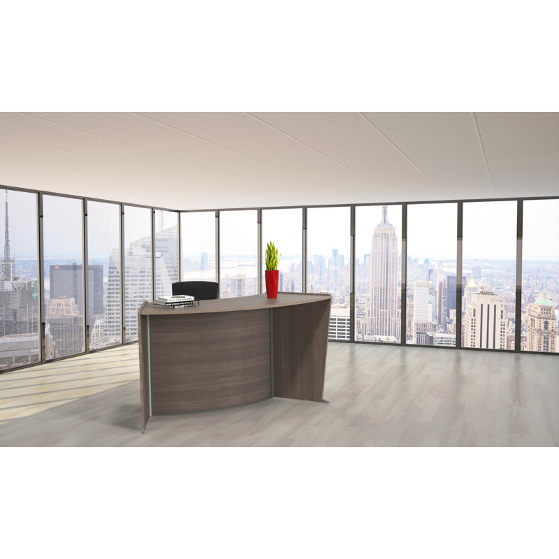 Duncan U-Shaped Reception Desk, Cherry
