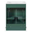Meuble-lavabo 24 po avec lavabo en céramique intégré, armoire de salle de bain avec 2 portes, 1 tiroir basculant et meuble-lavabo simple pour salle de bain de petite et moyenne taille-1727338164