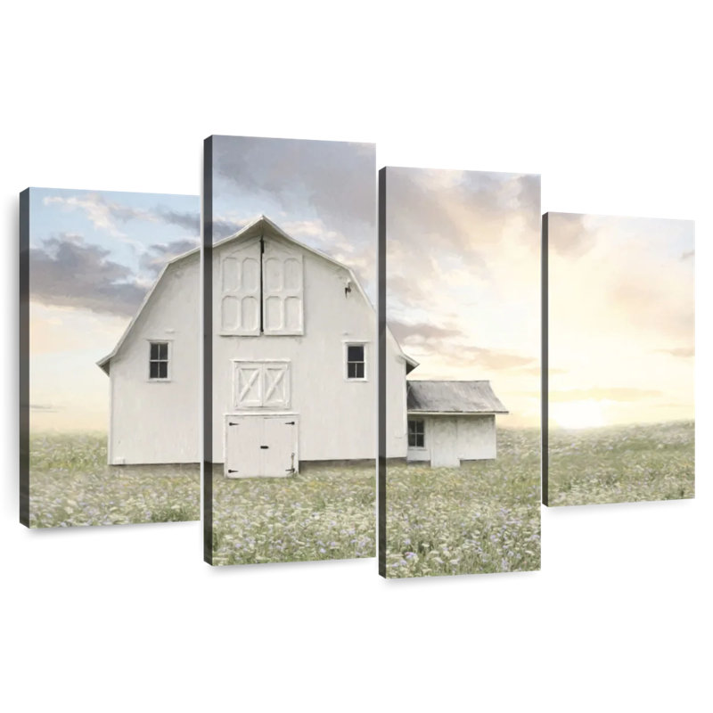 Lilie White Summer Barn, H 27 po x l 43 po